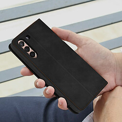 Avis Avizar Housse Samsung Galaxy S21 Plus Soft-touch Clapet Portefeuille Support Vidéo Noir