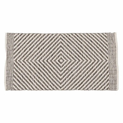 BigBuy Home Tapis Blanc Gris 70 % coton 30 % Polyester 80 x 150 cm