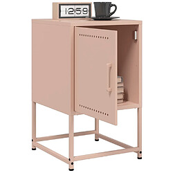 Avis vidaXL Tables de chevet 2 pcs rose 36x39x60,5 cm acier