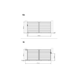 Vente-Unique Portail coulissant aluminium ajouré L374 x H165 cm anthracite - PRIMO pas cher