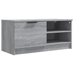 vidaXL Meuble TV Sonoma gris 80x35x36,5 cm Bois d'ingénierie