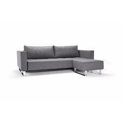 Inside 75 INNOVATION LIVING Canapé gigogne design CASSIUS DELUXE EXCESS LOUNGER gris Twist Charcoal convertible lit 155*200 cm