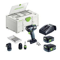 Festool TXS 12 2,5-Set Perceuse-visseuse sans fil 12 V 30 Nm Brushless ( 576874 ) + 2x batterie 2,5 Ah + chargeur + kit