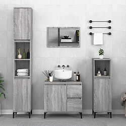 vidaXL Armoire de bain sonoma gris 65x33x60 cm bois d'ingénierie