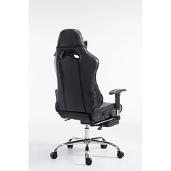 Acheter Decoshop26 Fauteuil de bureau gamer avec repose-pieds extensible mécanisme de bascule en PVC noir / marron 10_0002749