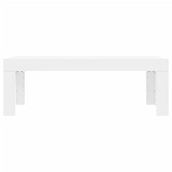 Avis vidaXL Table basse blanc 102x50x36 cm bois d'ingénierie