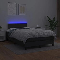 Avis vidaXL Sommier à lattes de lit avec matelas et LED Noir 120x200cm