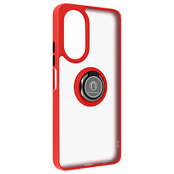 Avizar Coque Honor X7 Bi-matière Bague Métallique Support Vidéo Rouge