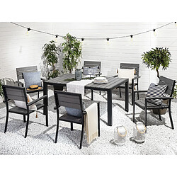 Beliani Table de jardin 150 x 90 cm Matériaux synthétiques Gris COMO