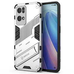 Coque en TPU anti-griffes, anti-choc avec béquille, argent pour votre Oppo Reno7 Pro 5G