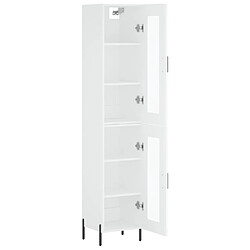 Avis vidaXL Buffet haut Blanc 34,5x34x180 cm Bois d'ingénierie