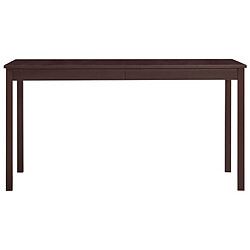 vidaXL Table à manger Marron foncé 140x70x73 cm Bois de pin