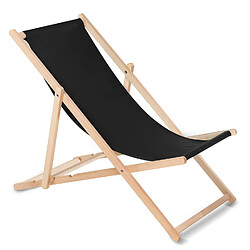 Chaise longue GreenBlue bain de soleil pliante réglable couleur noir 