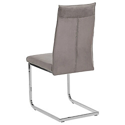 Beliani Chaise de salle à manger Chaise en porte-à-faux ROCKFORD Set de 2 Velours Gris pas cher