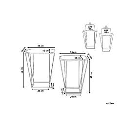 Avis Beliani Table d'appoint Table basse Verre Doré SIERRA