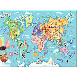 Ravensburger Puzzle La carte du monde - 100 pcs XXL