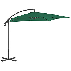 Maison Chic Parasol Jardin | Parasol en porte-à-feux avec mat en acier 250 x 250 cm Vert - GKD65270