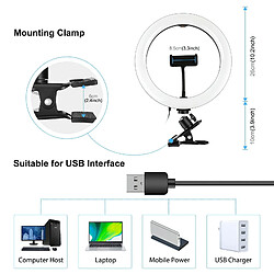 Avis Yonis Ring Light LED 10.2 Pouces USB 3 Modes