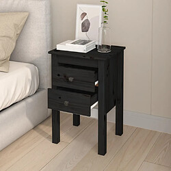 Avis Maison Chic Lot de 2 Tables de chevet - Tables de Nuit Noir 40x35x61,5 cm Bois de pin massif