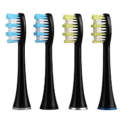 Wewoo 4 têtes de brosse de rechange PCS D903 / D904 pour Mornwel D01 noir