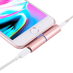 Wewoo Adaptateur or rose pour iPhone 7 & 7 Plus & 6s & 6s Plus & 6 & 6 Plus & SE & 5S & 5, iPad, iPod Lightning Mâle à Jack 3,5 mm Femelle Écouteur Audio pas cher