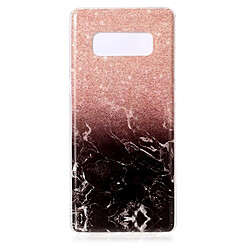 Wewoo Coque noir pour Samsung Galaxy Note 8 Or Motif Marbre TPU Antichoc Housse de Protection Arrière