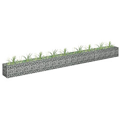 Maison Chic Jardinière,Lit surélevé - Bac à fleurs - pot de fleur à gabion Acier galvanisé 360x30x30 cm -GKD94115