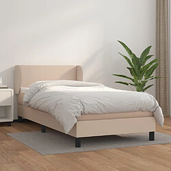 Maison Chic Lit Adulte - Lit simple Lit à sommier tapissier avec matelas moelleux - Meuble de Chambre - Cappuccino 90x200 cm -MN73135