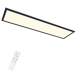 NETTLIFE Plafonnier LED 120x30CM 48W Panneau Noir Dimmable avec Télécommande pour Salon Moderne Bureau Cuisine Couloir