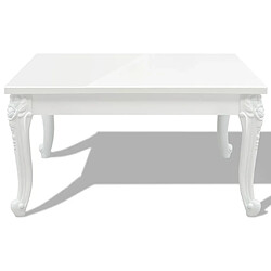 Avis ComfortXL Table Basse 80 X 80 X 42 Cm Laquée Blanc