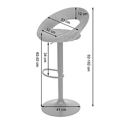 Mendler 2x tabouret de bar HWC-F46, chaise de comptoir, monture noire ~ imitation de daim, vintage marron foncé