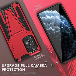 Coque en TPU anti-rayures avec béquille en V rouge pour votre Samsung Galaxy A53 5G