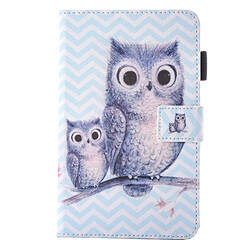 Wewoo Housse Étui pour Samsung Galaxy Tab A 10.1 2016 / T580 belle bande dessinée vague hibou motif horizontal en cuir flip avec support et Slots de cartes Pen Slot