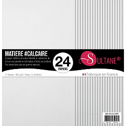 Sultane A 24 papiers Scrapbooking Calcaire - 300g/m2, H : 30,5 cm