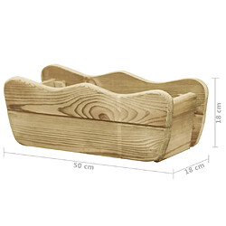 Avis vidaXL Lit surélevé de jardin 50x18x18 cm Bois de pin imprégné