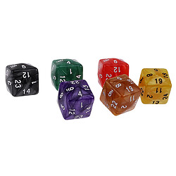 Pack De 6pcs Multi Sided Dés Pour D u0026 D Trpg Partie Jeu De Société Jouets Perle D24 pas cher