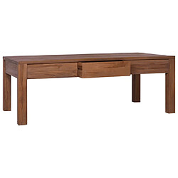 vidaXL Table basse 110x60x40 cm Bois de teck massif