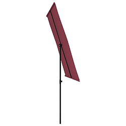 Acheter vidaXL Parasol de jardin et mât en aluminium 2x1,5 m rouge bordeaux