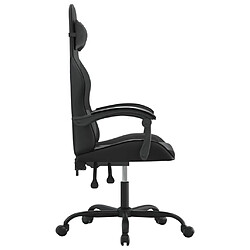 Avis vidaXL Chaise de jeu pivotante Noir Similicuir