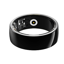 Bague Connectée Taille 18 Argentée Suivi Santé Étanche Bluetooth Longue Autonomie Noir YONIS