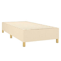 Acheter Maison Chic Lit adulte- Lit + matelas,Sommier à lattes de lit et matelas Crème 90x190 cm Tissu -GKD15815