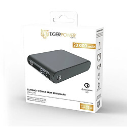 Acheter Tiger Powerbank 10000mAh Power Delivery Quick Charge avec 2 Câbles USB-C Noir