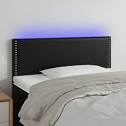 Maison Chic Tête de lit scandinave à LED,meuble de chambre Noir 80x5x78/88 cm Similicuir -MN82892