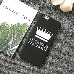 Universal Fashion King Queen Lovers Phone Mobile PC Case de gommage dur adapté à l'iPhone