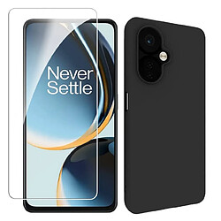 Htdmobiles Coque pour OnePlus Nord CE 3 5G / CE 3 Lite 5G - housse etui silicone gel fine + verre trempe - NOIR