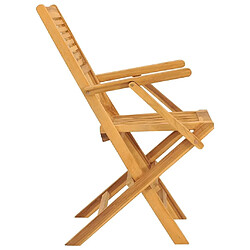 Maison Chic Lot de 2 Chaises de jardin,Fauteuil d'extérieur pliantes 55x62x90 cm bois massif teck -MN69682 pas cher