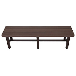 Mendler Banc de jardin alu HWC-K60, banc banc de parc banc de balcon, résistant aux intempéries WPC 150cm, brun pas cher