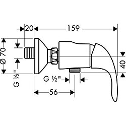 Hansgrohe 31760000 Focus E Mitigeur monocommande pour douche Chrome (Import Allemagne)