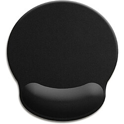 Tapis de souris ergonomique avec support de poignet Tapis de souris en gel avec repose-poignet, tapis de souris confortable pour ordinateur portable, tapis de souris anti-douleur avec base en caoutchouc antidérapant, noir