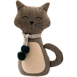 Sil Bloc porte en tissu Chat marron.